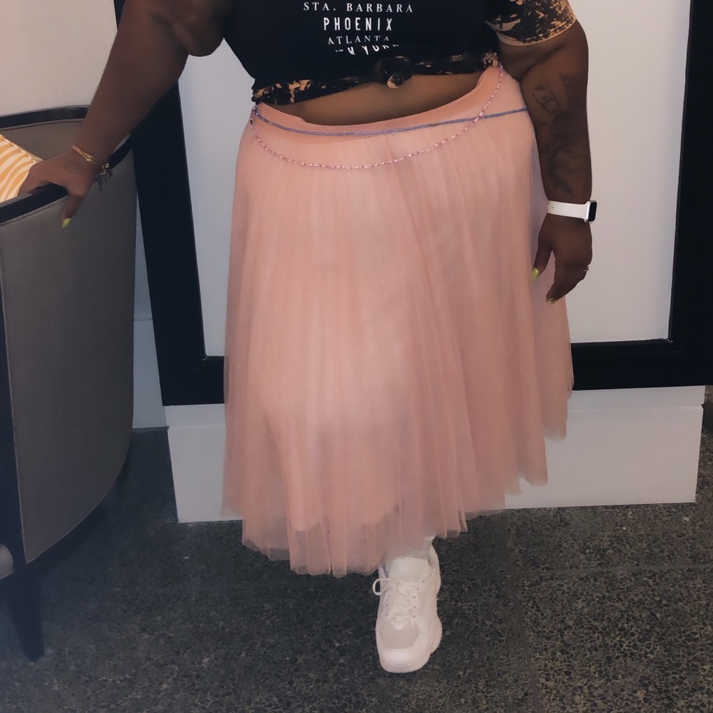 Plus size women tulle Skirt